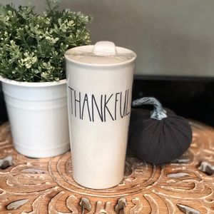 Rae Dunn “Thankful” travel mug